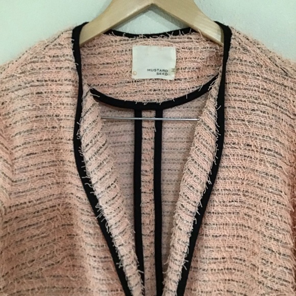 Mustard seed size L open cardigan pitch black M/L - Picture 2 of 5